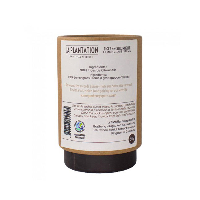 LA PLANTATION Organic Lemongrass Powder, 50g - Canadian Distribution - Ships Free Within Canada on Orders Above CAD $199