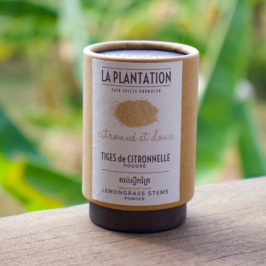 LA PLANTATION Organic Lemongrass Powder, 50g - Canadian Distribution - Ships Free Within Canada on Orders Above CAD $199