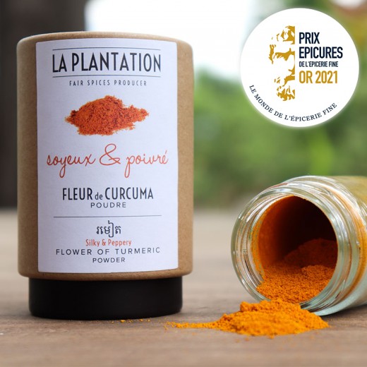 LA PLANTATION Organic Turmeric Flower Powder, 50g - Canadian Distribution - Ships Free Within Canada on Orders Above CAD $199