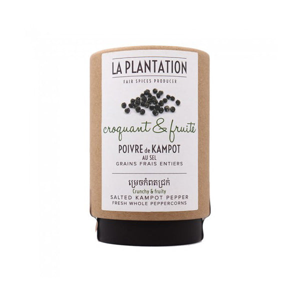 Fresh Salted Kampot Pepper – Organic Whole Peppercorns by La Plantation - 1kg