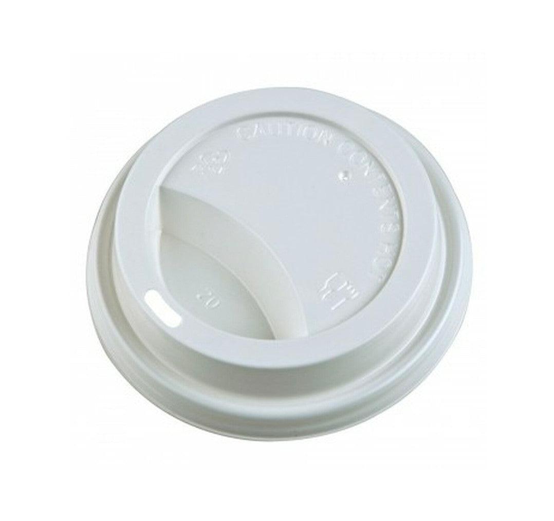 Morning Dew - Dome Sip Lid for 10-24 oz Hot Paper Cups - White - 20 x 50 count