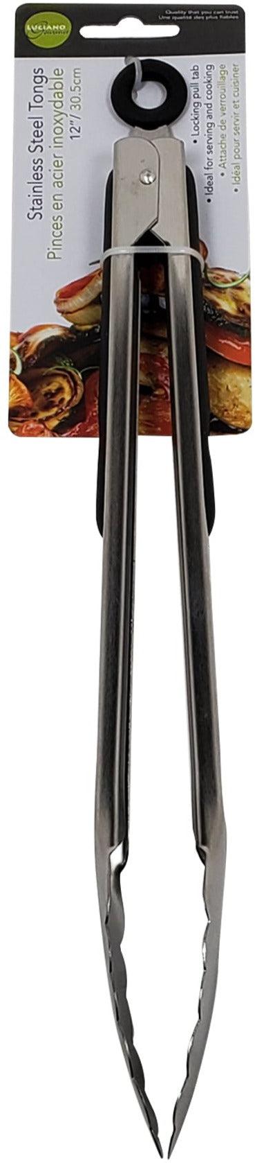 Le Gourmet - 12" S/S Tongs w/ Rubber