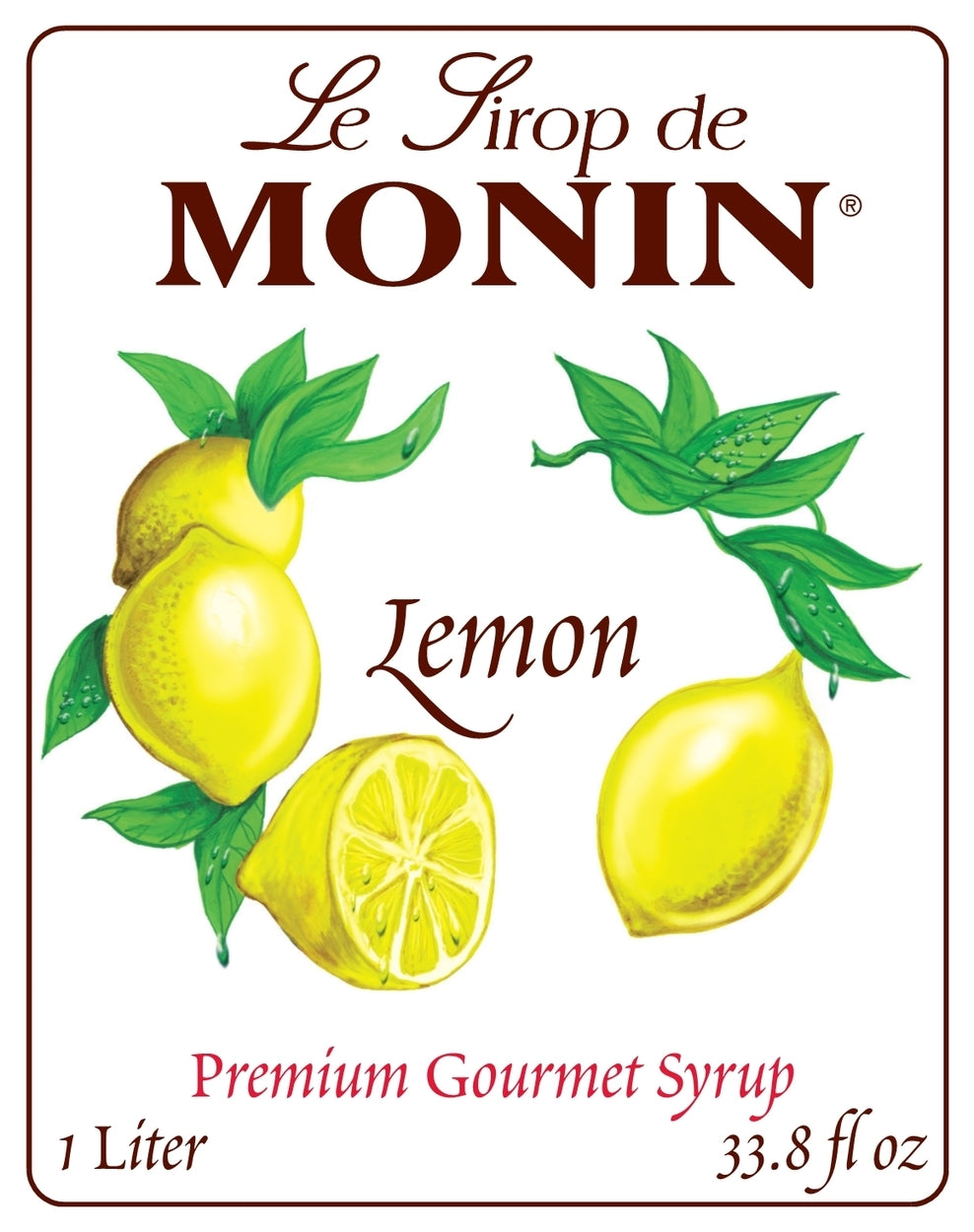 lemonade syrup by Lemon Syrup - Monin - Premium Syrups and Flavourings - 4 x 1 L per case