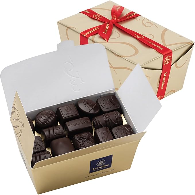 Leonidas Belgian Chocolates | (1 x 32pc 500g) | All Dark Chocolates in a Beautiful Gift Box | Imported fine Chocolate from Belgium | Canadian Distribution