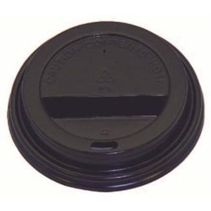 Black Dome Lid for Hot Cups