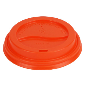 Orange Dome Lid for Hot Cups
