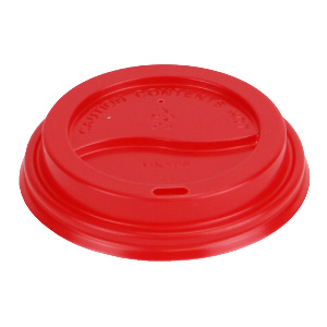 Red Dome Lid for Hot Cups