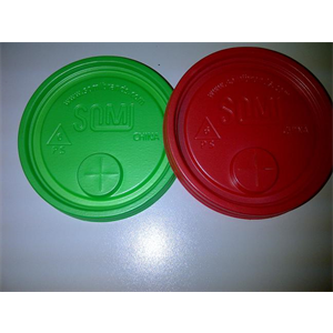 Red and Green Plastic Lids
