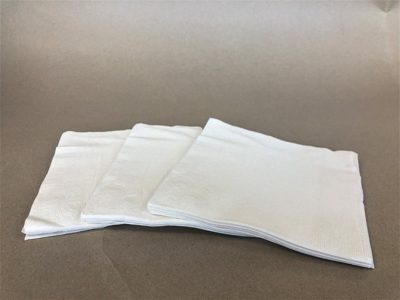 1 Ply White Lunch Sugarcane Napkin 12pk/500per 6000cs