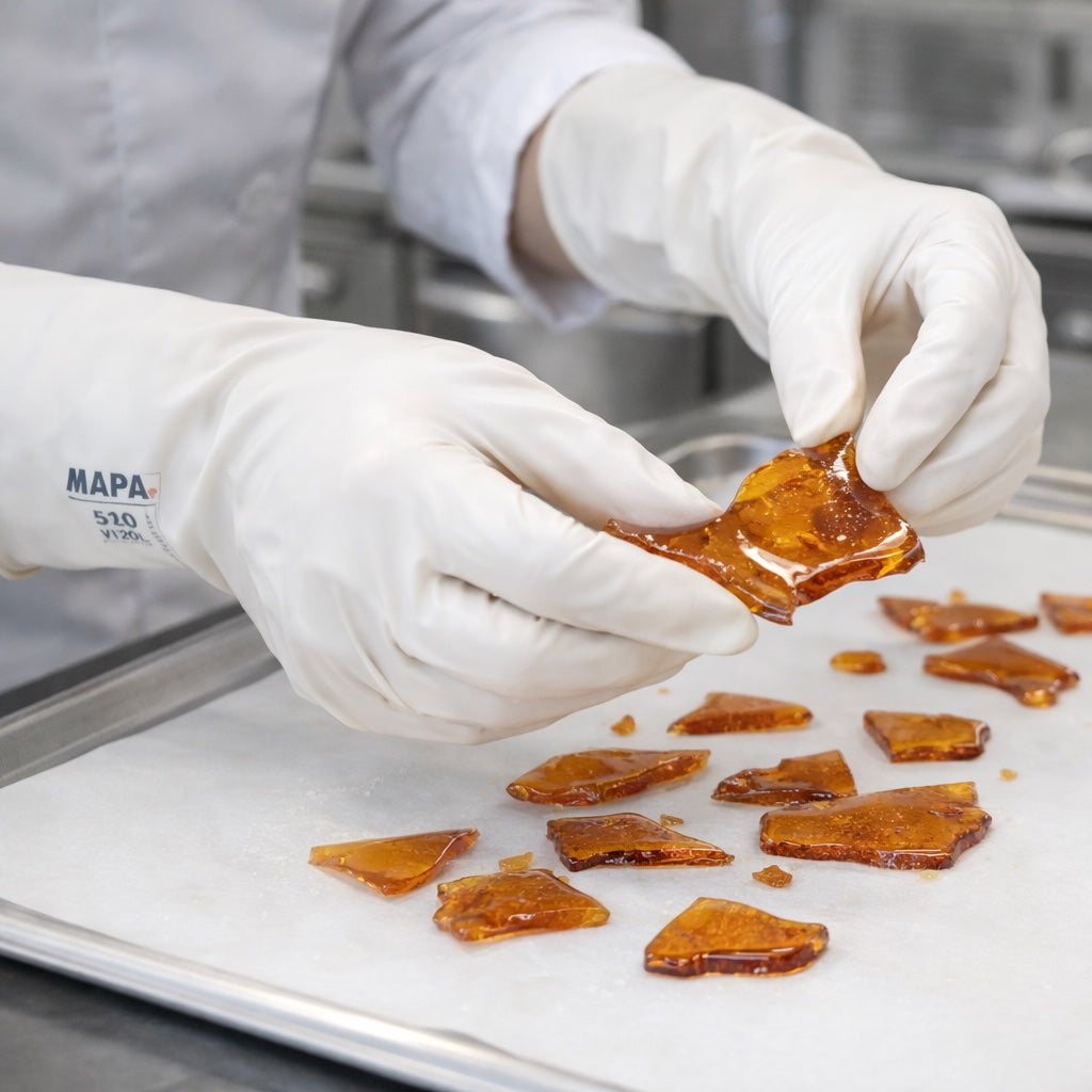 MAPA Vital 520 Sugar Work Gloves – Professional Food-Safe Latex Gloves for Pulled Sugar - Canadian Distribution - Ships Free Within Canada on Orders Above CAD $199