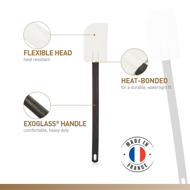 MATFER BOURGEAT Elveo High-Temperature Silicone Spatula, 9 7/8" - Canadian Distribution - Ships Free Within Canada on Orders Above CAD $199