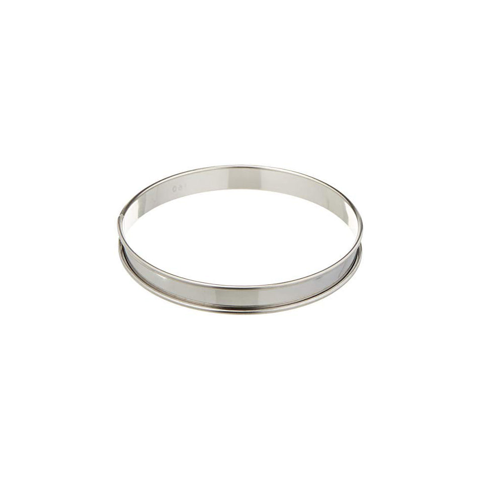 MATFER BOURGEAT Stainless Steel Pastry Tart Ring with Rolled Edges, 6 1/4" - Canadian Distribution - Ships Free Within Canada on Orders Above CAD $199