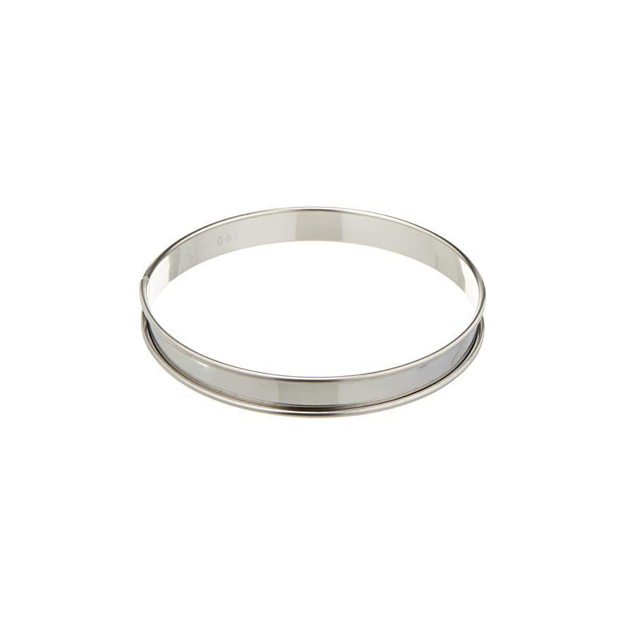 MATFER BOURGEAT Stainless Steel Pastry Tart Ring with Rolled Edges, 7 1/8" - Canadian Distribution - Ships Free Within Canada on Orders Above CAD $199