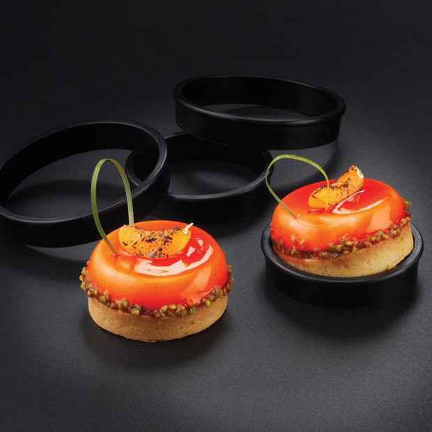 MATFER Exoglass Tart Rings, 3 1/6" / 8cm (pack of 6)