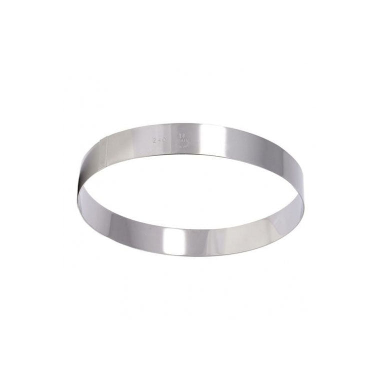 MATFER BOURGEAT Stainless Steel Cake Ring (Entremet/Flan), 8" - Canadian Distribution - Ships Free Within Canada on Orders Above CAD $199