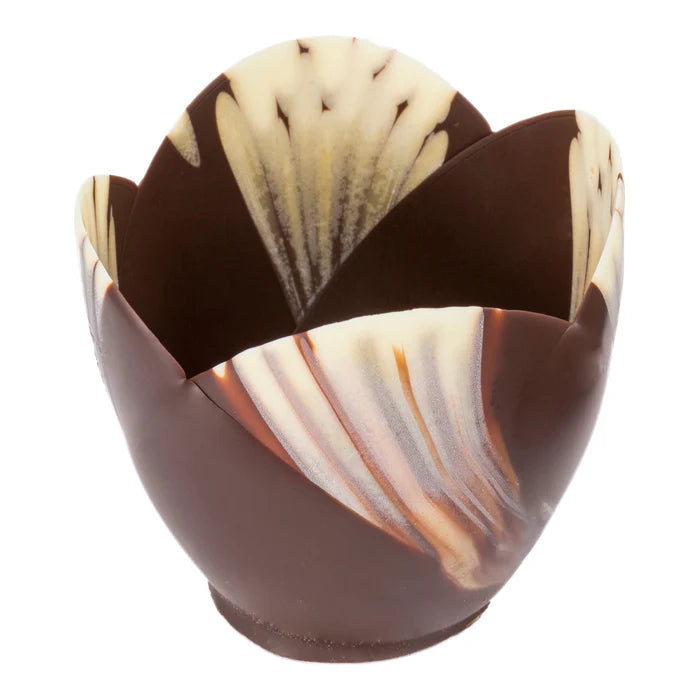 Chocolate Cups MONA LISA - Marbled Medium Tulip Cup - 36EA - Ships Free Within Canada on Orders Above CAD $199
