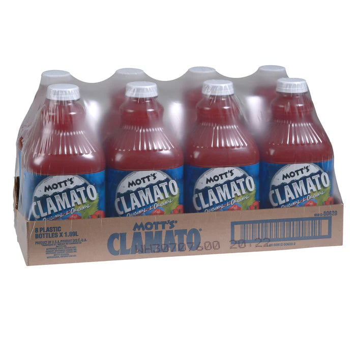 Clamato de MOTT'S - Original - 8 bouteilles de 1,89 L - Distribution canadienne