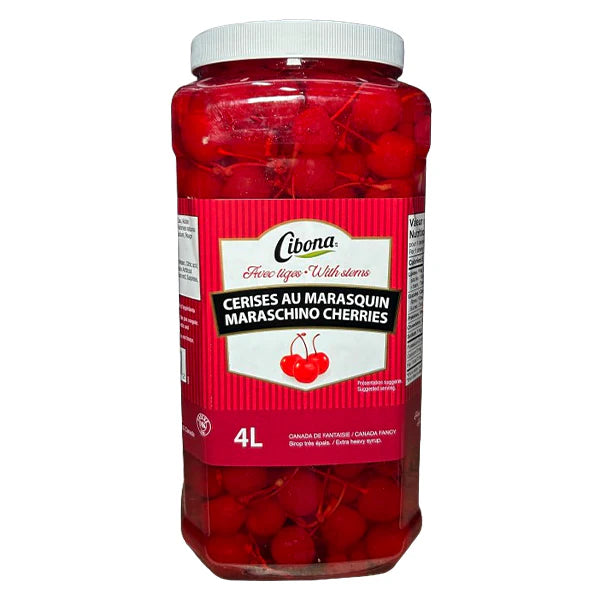 Maraschino Cherries w/Stem 2 x 4 LT - Canadian Distribution