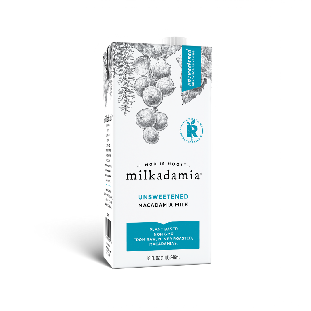 Milkadamia Unsweetened - Foodservice - Bulk Order - 4 Cases ( 4 x 6 x 32oz Packs = 24 Packs) - Free Shipping)