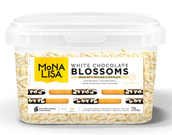 Mona Lisa - White Chocolate Blossoms - 1KG - Case of 4 x 1KG - Barry Callebaut - Canadian Distribution
