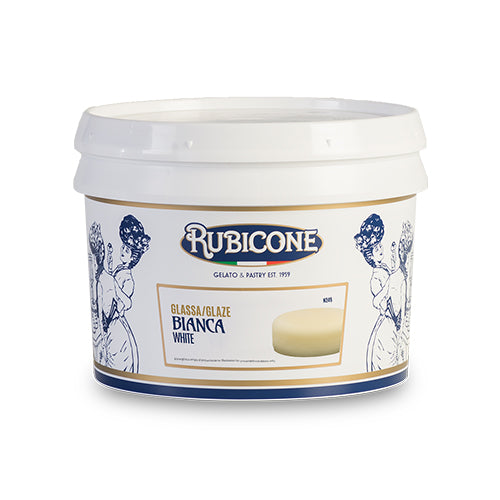 Rubicone 3.5 KG jar of white glaze on a white background