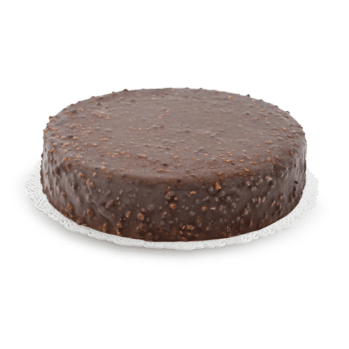 Choco Hazelnut Crock Glaze coated on a gelato cake