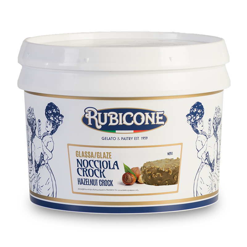 3 KG bucket of Rubicone Hazelnut Crock Glaze on a white background