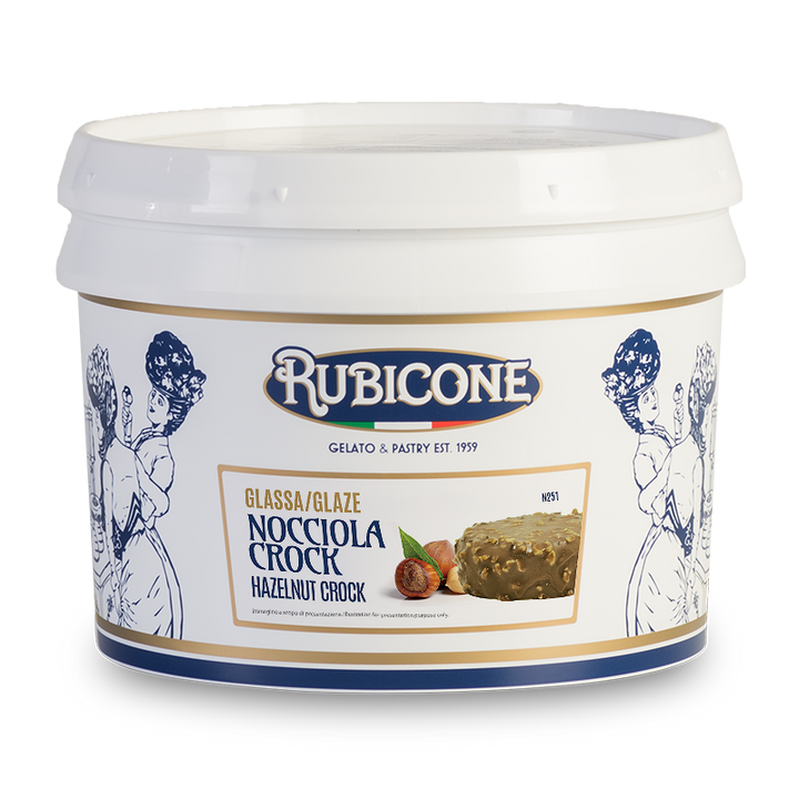3 KG bucket of Rubicone Hazelnut Crock Glaze on a white background