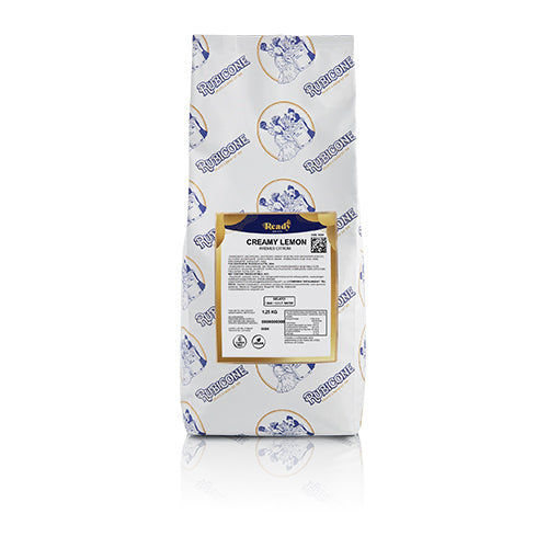 Creamy Lemon Ready Fruit - Ready Base for Soft Serve and Gelato 1.25 KG bag on a white background by Rubicone Canada