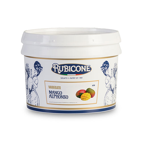 3 KG Bucket of Rubicone Mango Alphonso - Variegato Mango Alphonso - on a white background