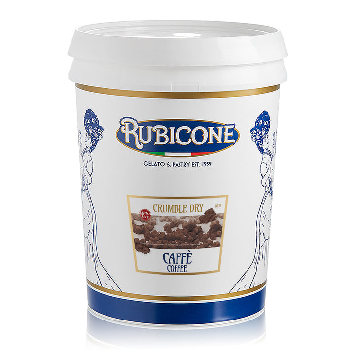 3 KG container of Rubicone Crumble Dry Coffee on a white background