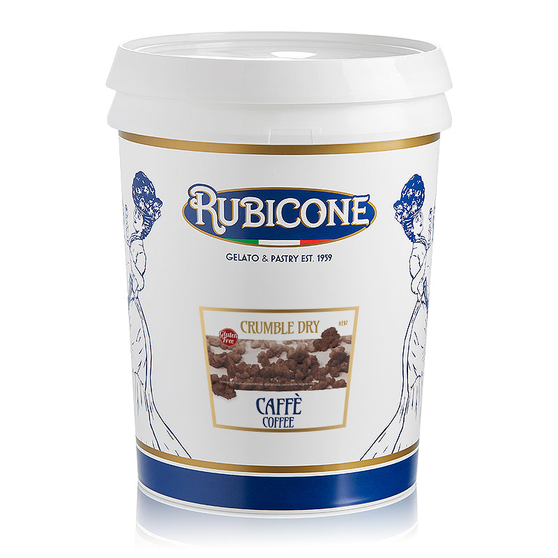 3 KG container of Rubicone Crumble Dry Coffee on a white background