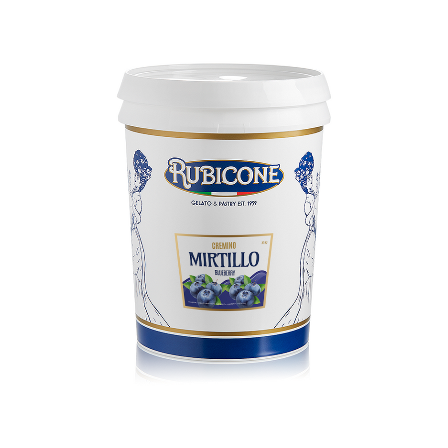 Rubicone Blueberry Cremino, 5 KG Bucket on a white background