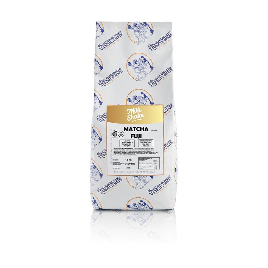 1.5 KG bag of Matcha Fuji milkshake powder mix on a white background