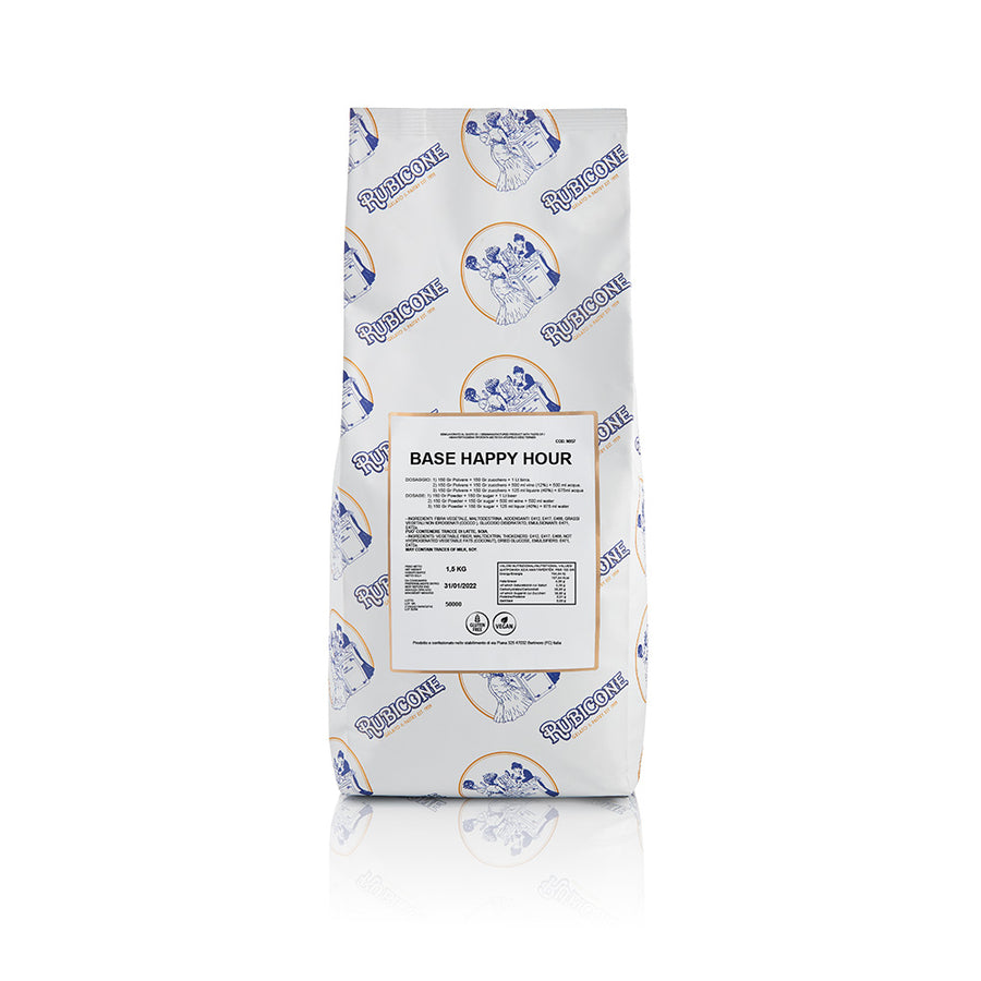 1.5 KG bag of Rubicone Base Happy Hour - Base for alcoholic gelato - on a white background