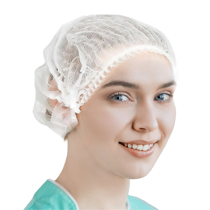 Rhino - 21"  Bouffant Cap, White - BCAP21-WH