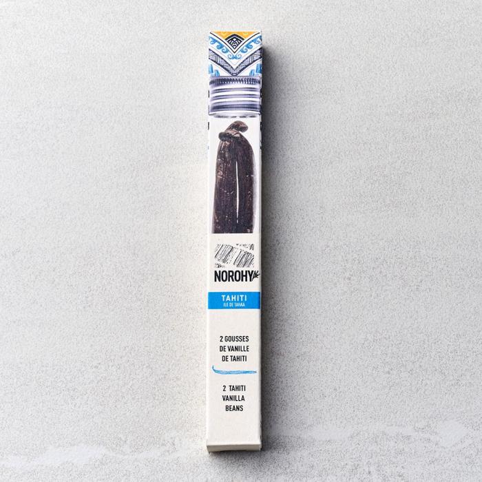 NOROHY Premium Tahitian Vanilla Beans, Vial of 2 - Canadian Distribution - Ships Free Within Canada on Orders Above CAD $199