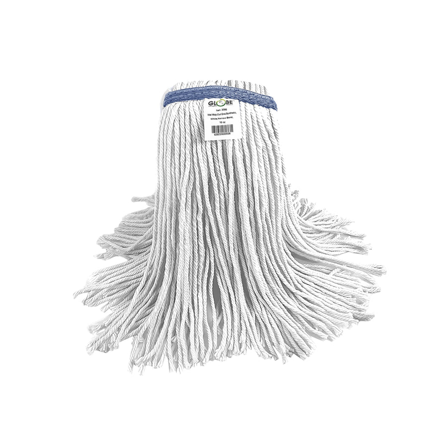 Syn-Pro® Synthetic Narrow Band Wet White Cut End Mop