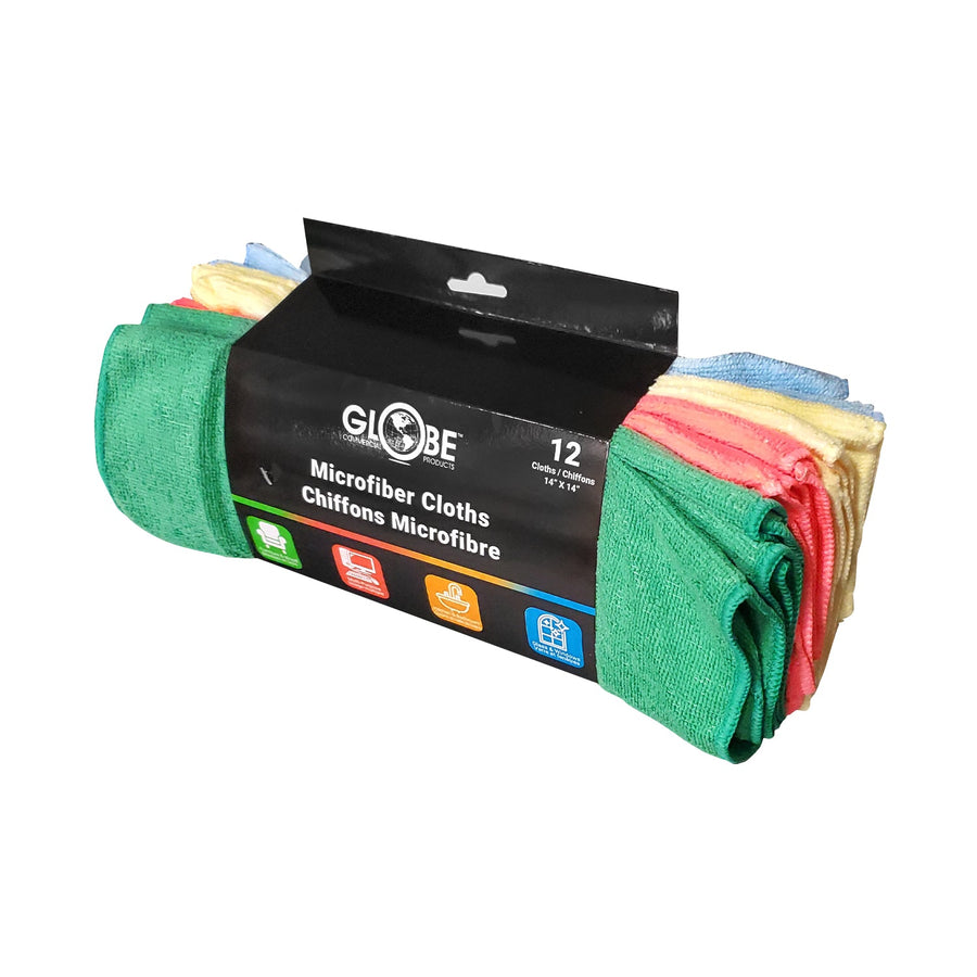 14 Inch X 14 Inch 240 Gsm Assorted Retail Microfiber Cloths