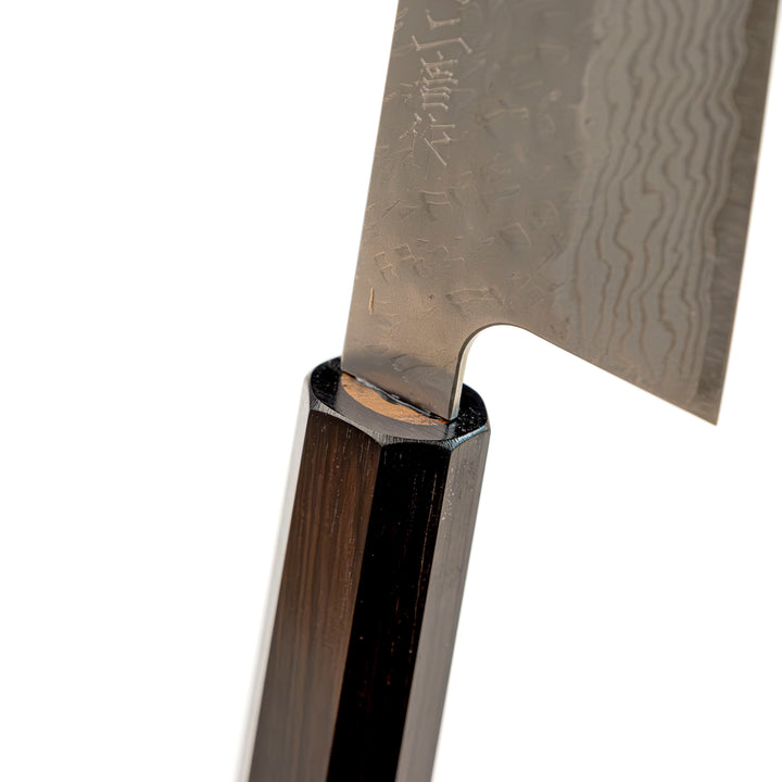 Couteau Gyuto 235 mm en acier damassé Tsuchime de Nigara Hamono