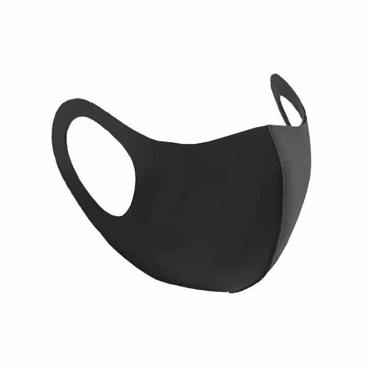 Adult Reusable Face Mask Black Polyester/Spandex - Sold By The Case