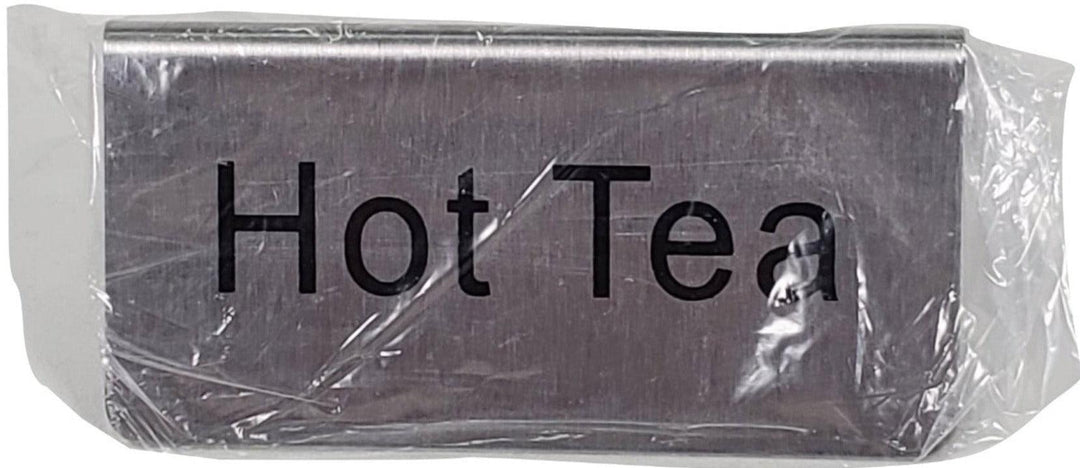 Omcan - Tent Sign - Hot Tea 3x1.5" - SS 10/20