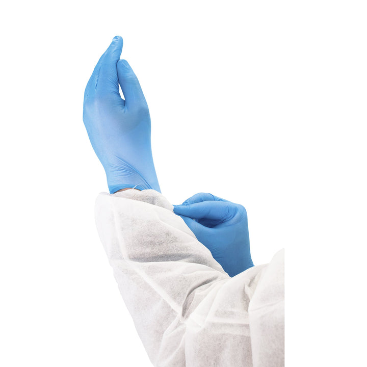Sky Blue 4 Mil Nitrile Gloves Powder-Free - Sold By The Case