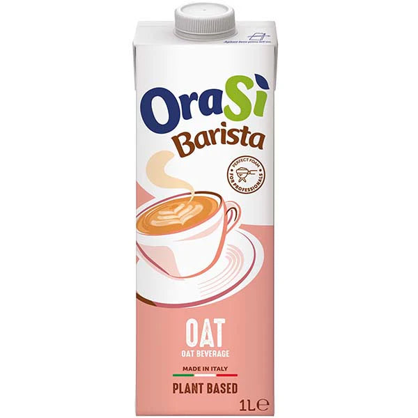 OraSi Barista oat beverage carton on a white background