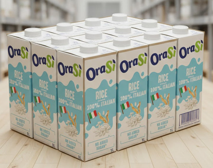 Case of OraSi Rice Beverage - No Added Sugar - 12 x 1L - Plant-Based Milk Alternatives - Canadian Distribution - Ships Free Within Canada on Orders Above CAD $199