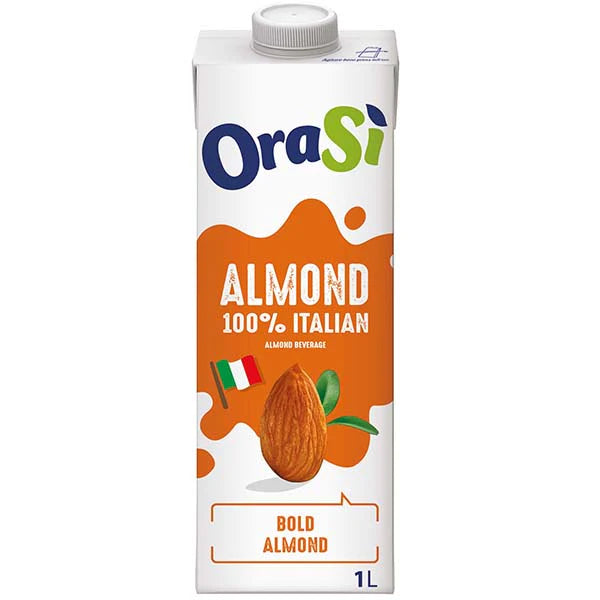 OraSi Almond Beverage - 12 x 1L - Plant-Based Milk Alternatives - Canadian Distribution - Ships Free Within Canada on Orders Above CAD $199