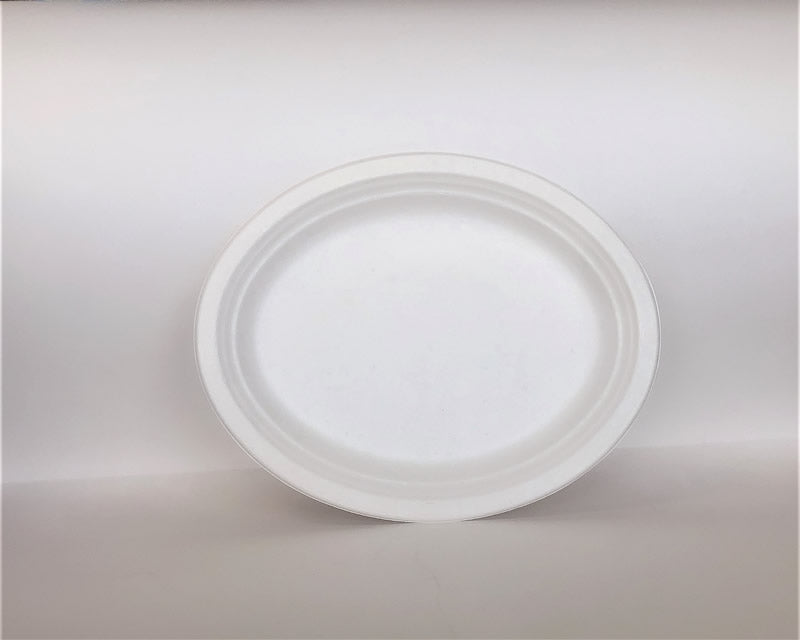  12.5"x10" Sugarcane Oval Plate 500cs