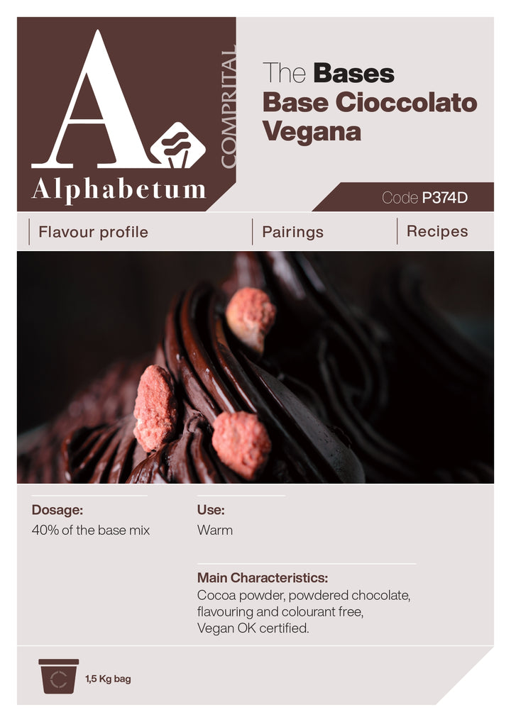 Base Cioccolato Vegan (vegan chocolate base) - Vegan Base - Case = 8 x 1.6 kg Bags