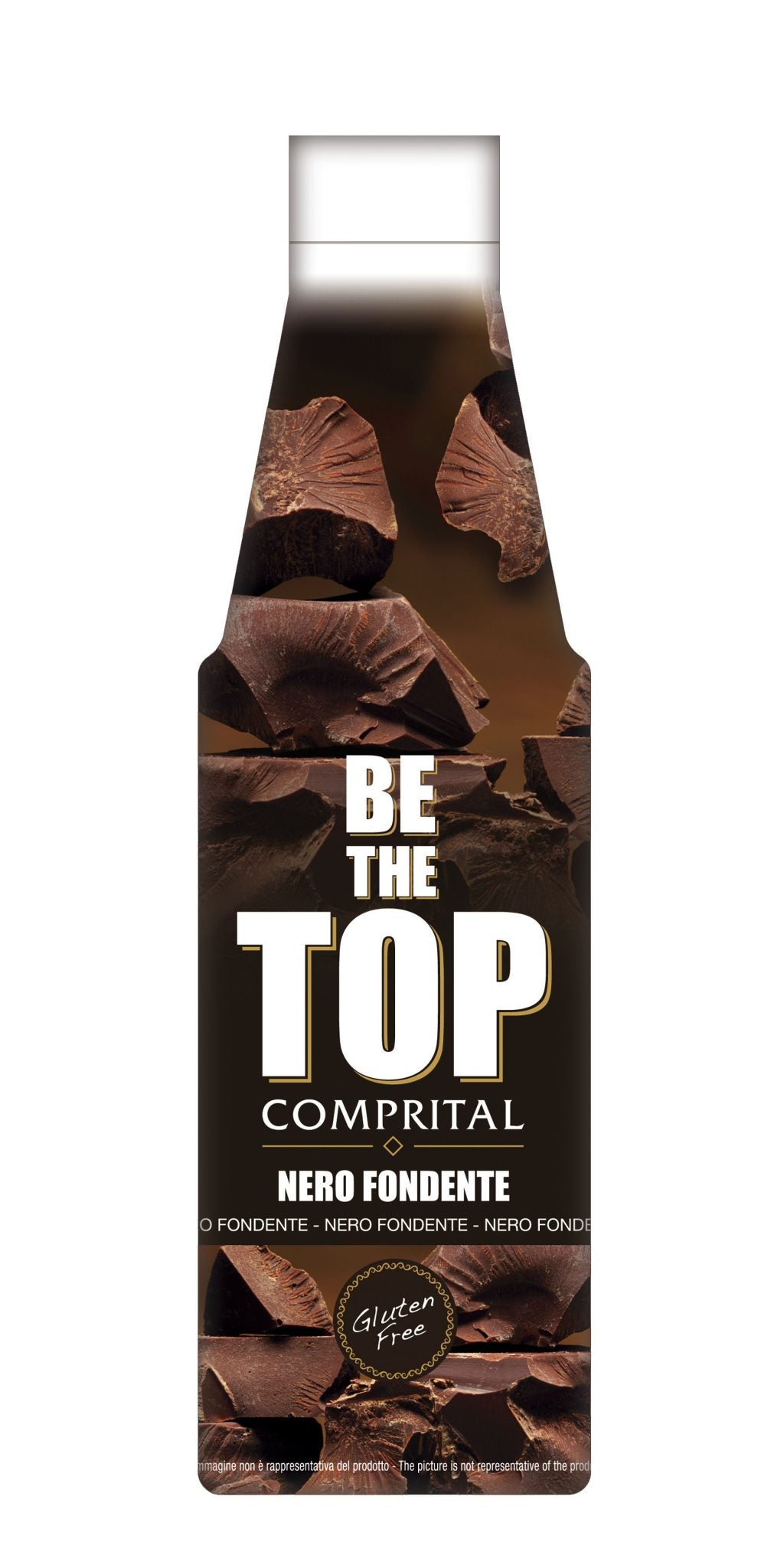 Nero Fondente (chocolate chip sauce in a bottle) Topping Sauce - Be The Top - Case of 6 x 0.8 kg Bottles