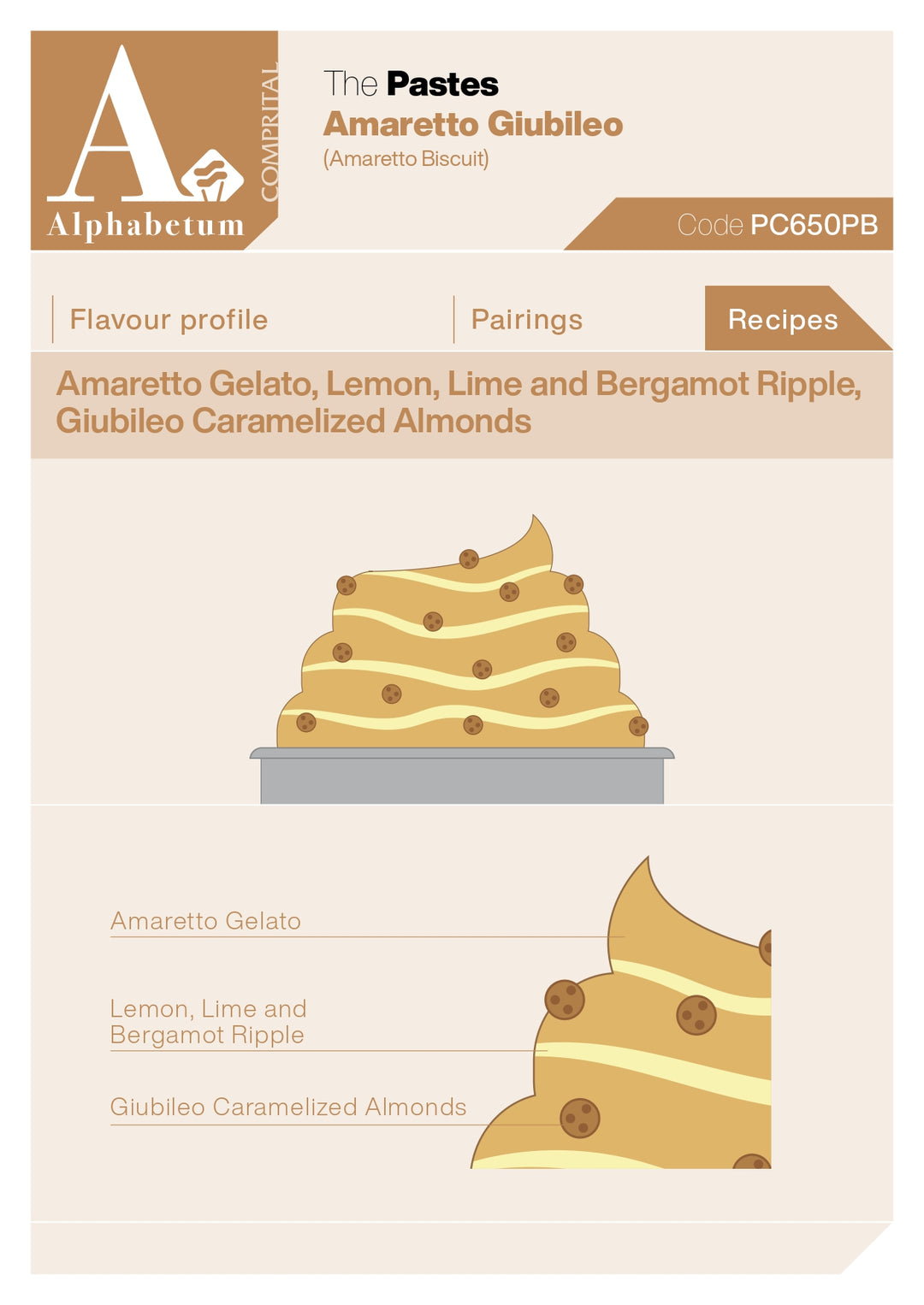 Amaretto Giubileo (natural almond macaroon) Paste - Case of 2 x 2.5 kg Units